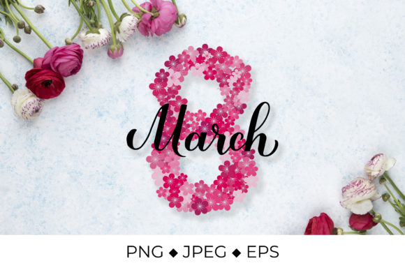 Download March 8 Calligraphy Lettering - March Collection