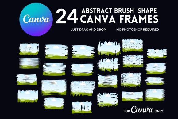 Download Editable Canva Frames, Abstract Shapes - Editable canva frames Collection