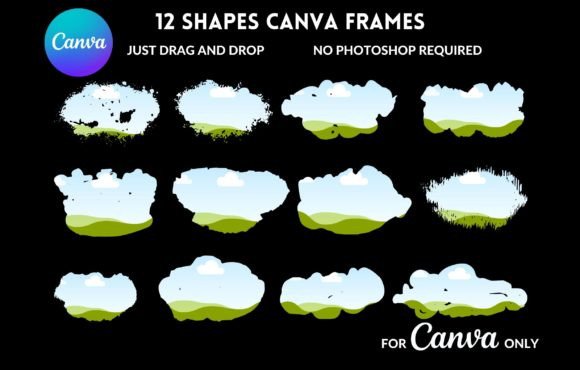 Download Editable Canva Frames, Brush Stroke - Premium Resources