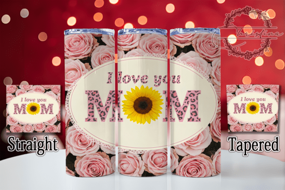 Download Pink Floral Mom Gift Tumbler Wrap - Floral mom gift Collection