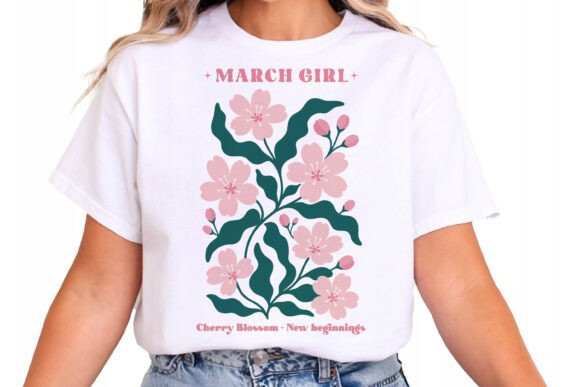 Download Birth Flower March Cherry Blossom SVG - March Collection