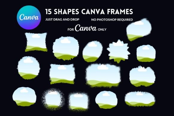 Download 15 Editable Canva Frames - Editable canva frames Collection