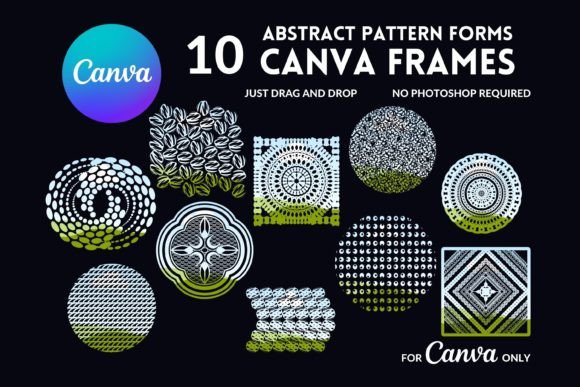 Download Editable Canva Frames, Abstract Pattern - Editable canva frames Collection