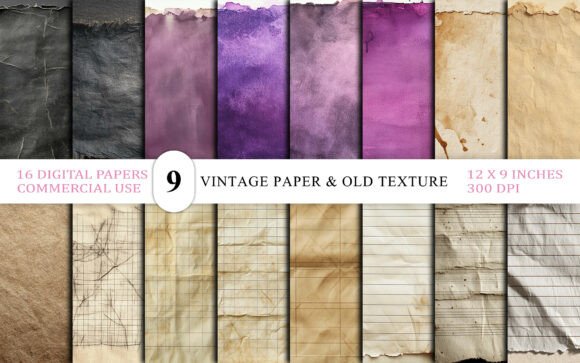 Download Vintage Paper &amp; Old Texture Backgrounds - Premium Bundle