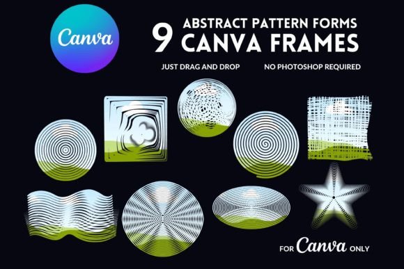 Download Editable Canva Frames, Abstract Pattern - Editable canva frames Collection