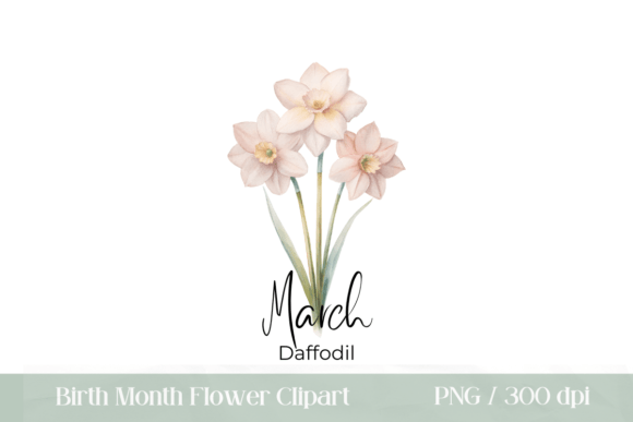 Download Birth Month Flower March Daffodil PNG - March Collection