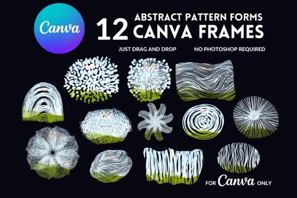Download Editable Canva Frames, Abstract Pattern - Editable canva frames Collection