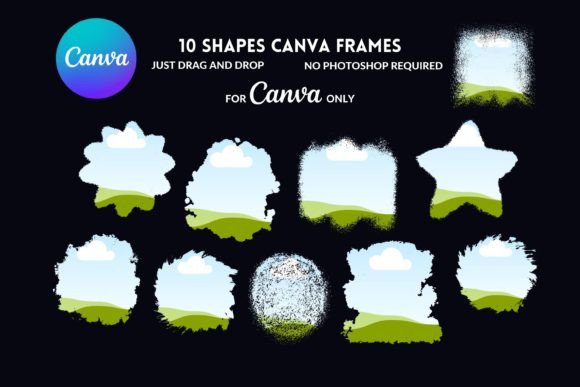 Download Editable Canva Frames, Brush Stroke - Editable canva frames Collection