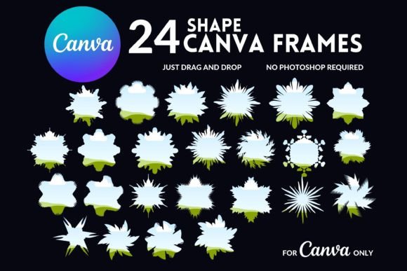 Download Editable Canva Frames, Abstract Shapes - Editable canva frames Collection