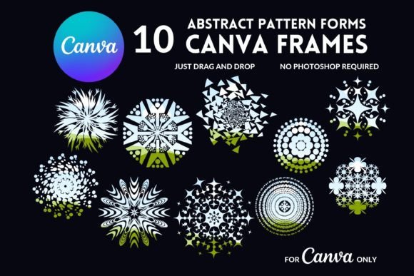 Download Editable Canva Frames, Abstract Pattern - Editable canva frames Collection