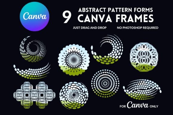 Download Editable Canva Frames, Abstract Pattern - Editable canva frames Collection